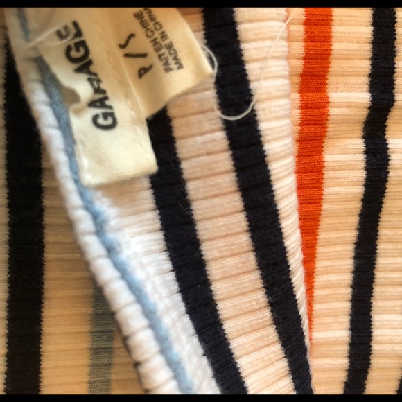 Garage Set of 2 Tube Tops. Lavender purple and multi striped. Size small. - Picture 3 of 4